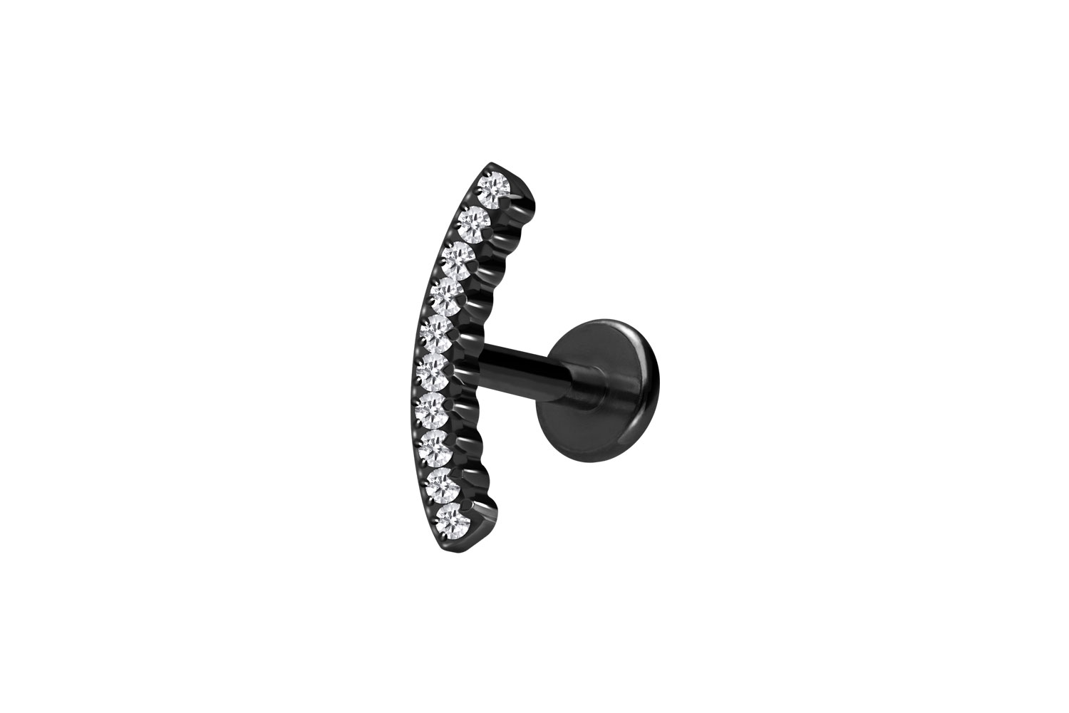 Titan Labret Piercing mit Innengewinde KRISTALLBOGEN